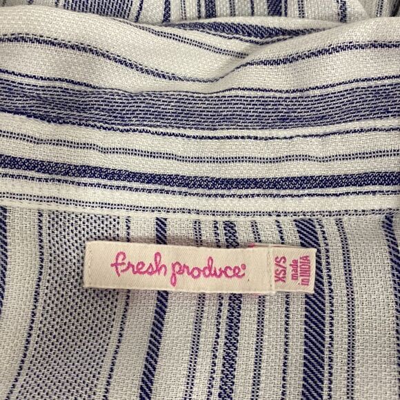 Fresh Produce Striped Half Button Hi-Low Tunic Top - Picture 6 of 10